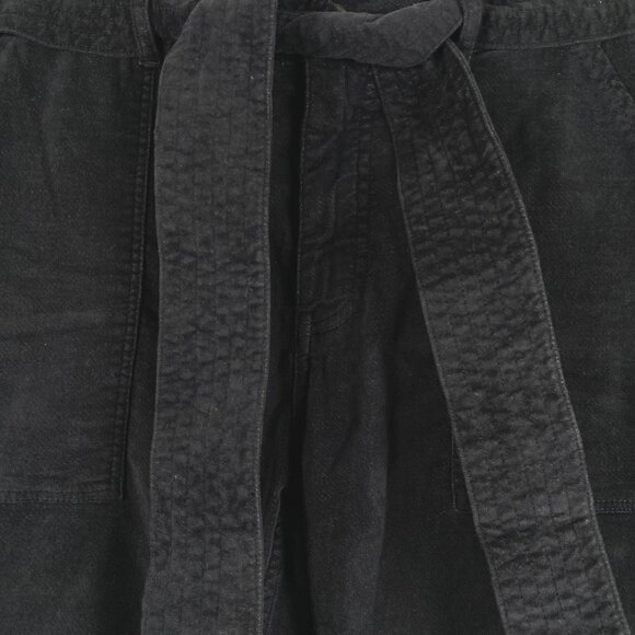 Faherty Orion‎ Velvet Ankle Pants Women's Small Black Tie Waist NWT PT-1896 - Picture 3 of 15